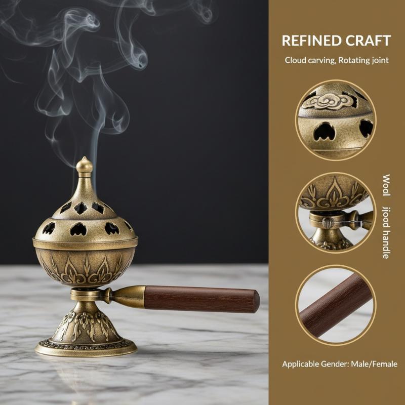 Home Fragrance Powder - Quemador de Incienso Giratorio Portátil, Bandeja