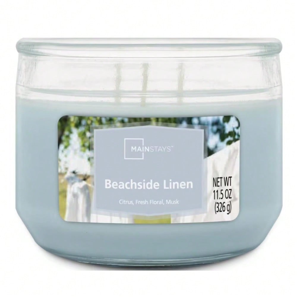 Home Fragrance Fresh Linen - Vela aromática de 3 mechas en