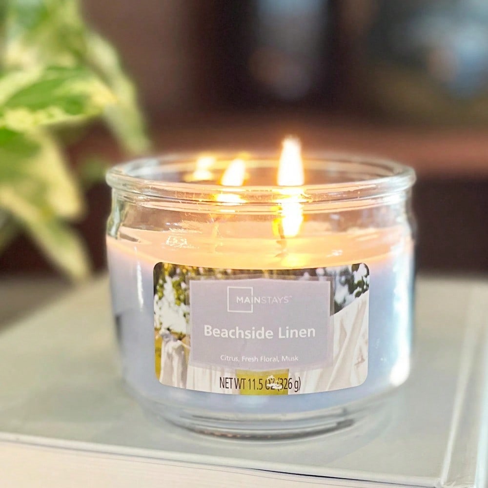 Vela aromática de 3 mechas en  - Home Fragrance Fresh Linen reseña y precio