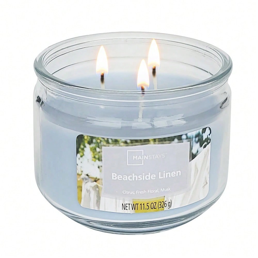Vela aromática de 3 mechas en  - Home Fragrance Fresh Linen reseña y precio
