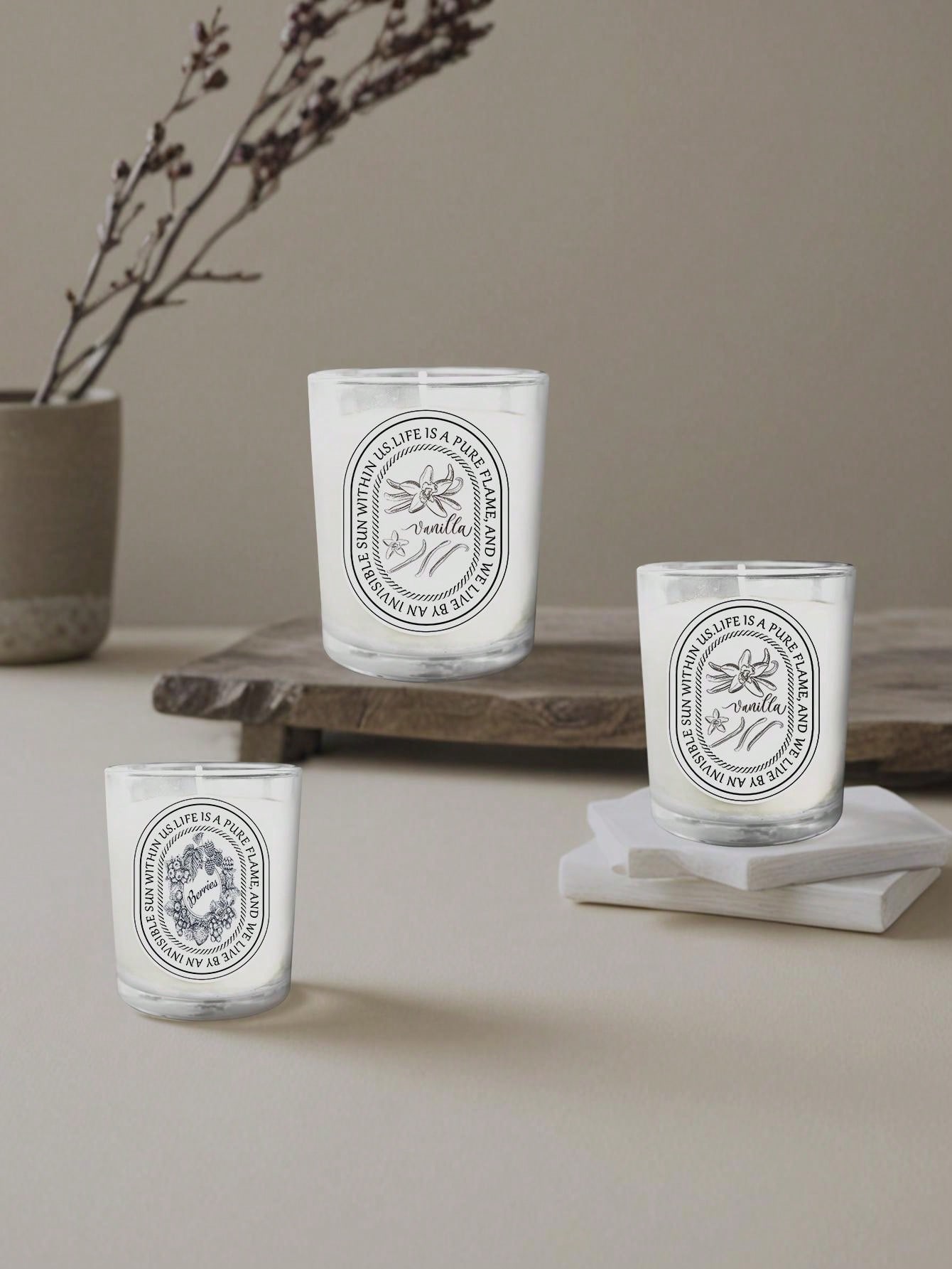 Velas aromáticas en frasco de  - Home Fragrance Vanilla Scented Candle reseña y precio