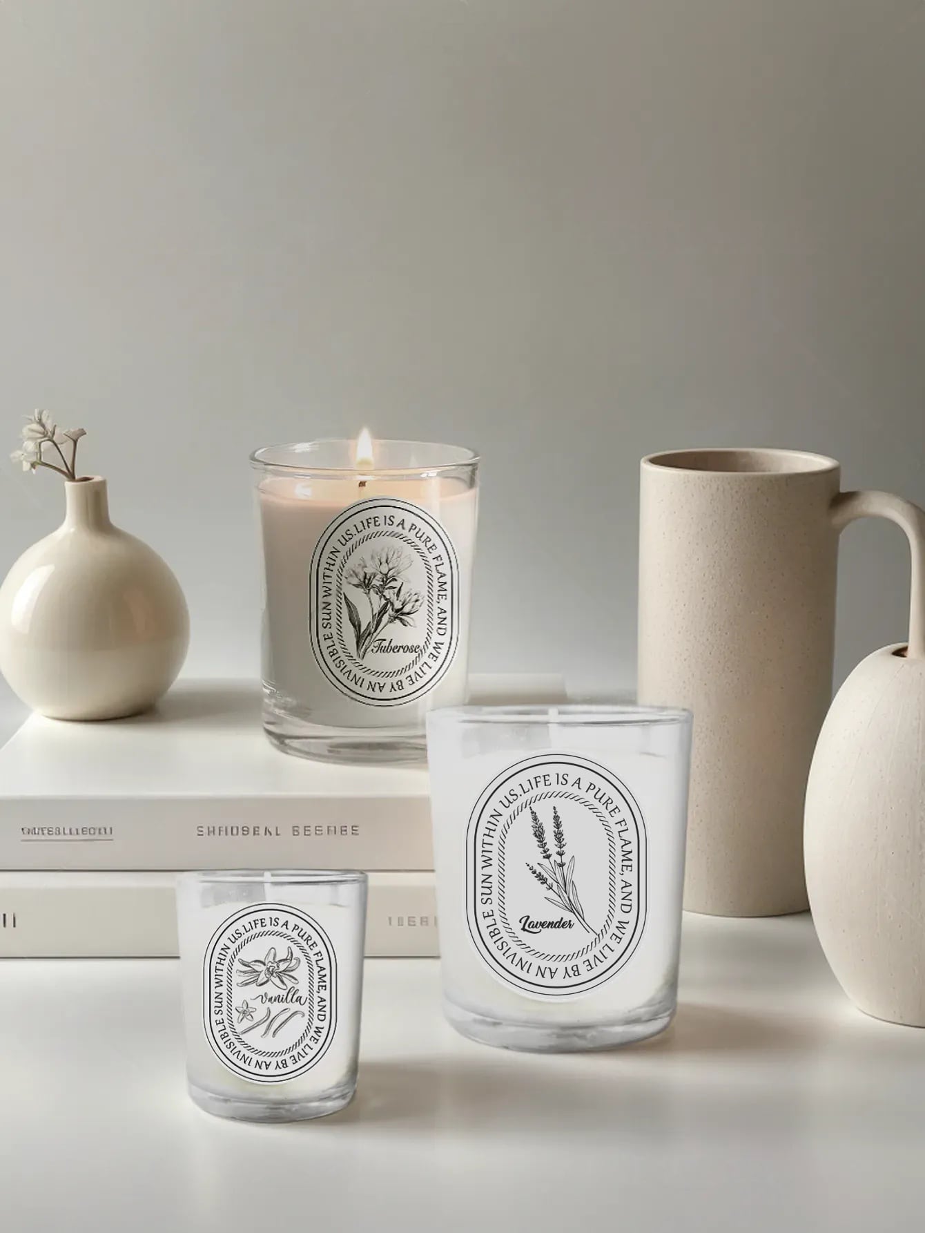 Velas aromáticas en frasco de  - Home Fragrance Vanilla Scented Candle reseña y precio